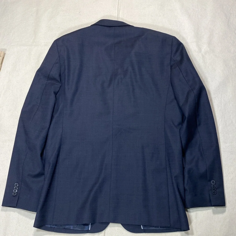 Joseph Abboud Blazer Mens 42L Blue Mazzotto Super 120s Wool Jacket Slim Fit